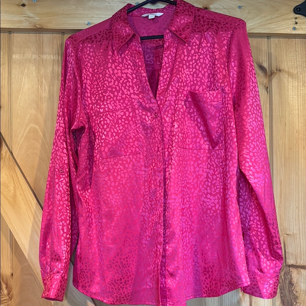 Candie's Pink Button Down Long Sleeve Shirt